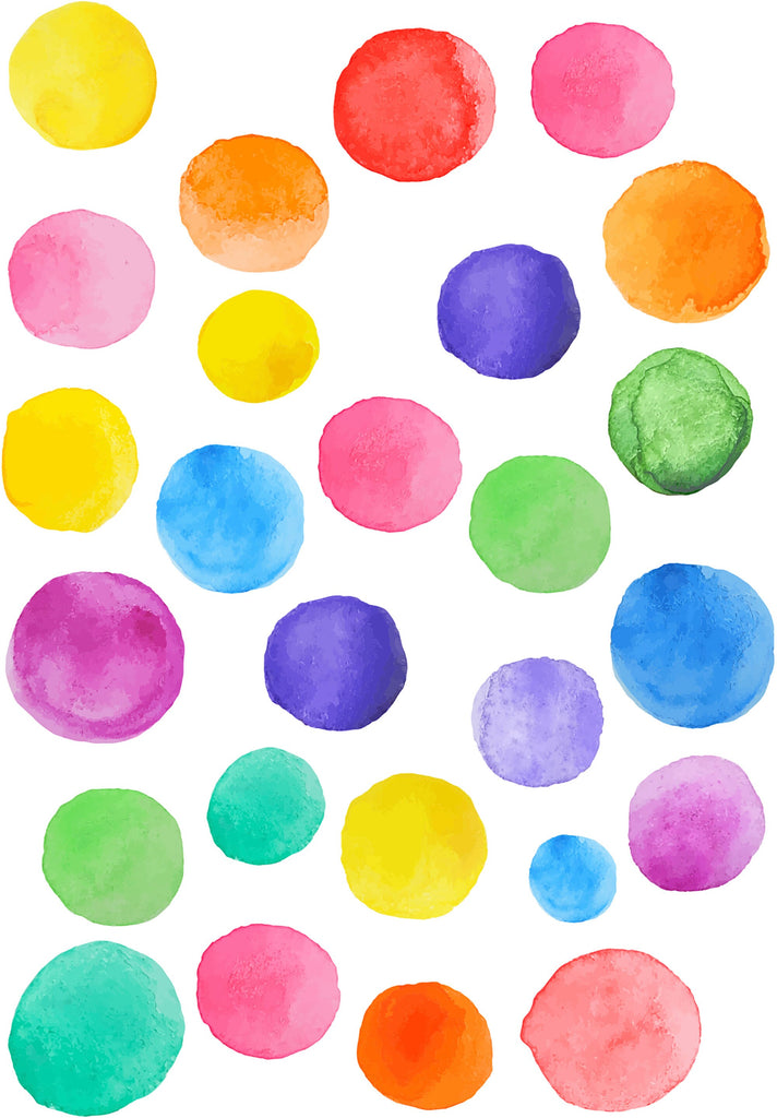 Watercolour Dot Wall Stickers