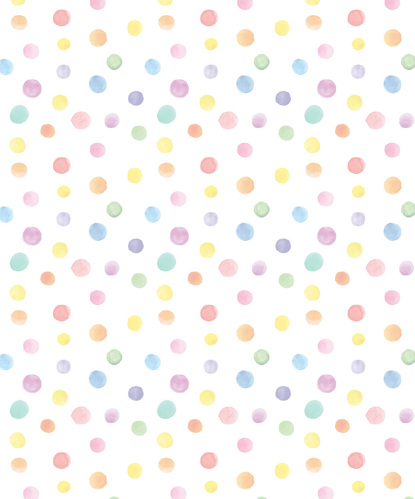 Rainbow Watercolour Polka Dot Wall Stickers