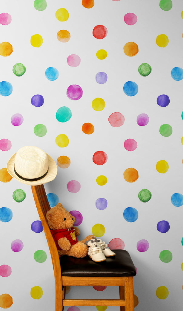 Watercolour Dot Wall Stickers