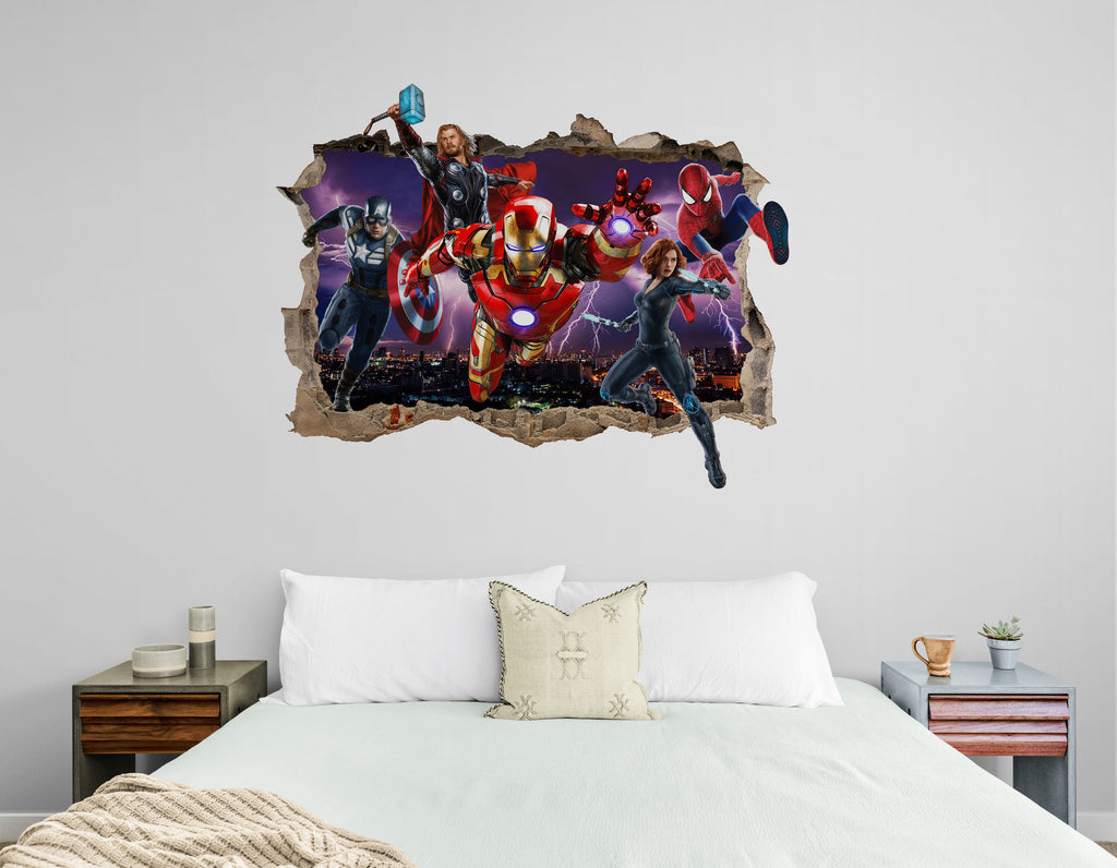 Superhero's Iron Man and Friends Wall Sticker