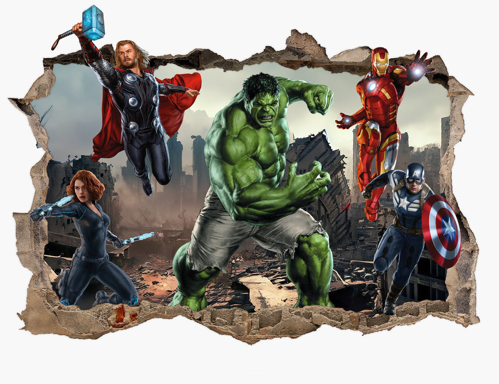 Superheros, Hulk and friends Wall Sticker