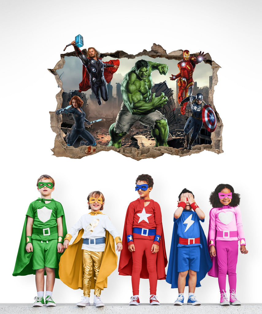 Superheros, Hulk and friends Wall Sticker