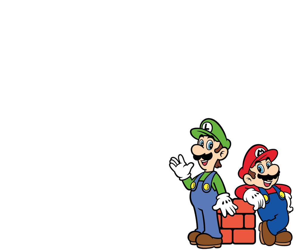 Mario and Luigi Wall Sticker, Mario and Luigi Bedroom wall sticker, Kids Character Wall Stickers, Games Room Wall Stickers
