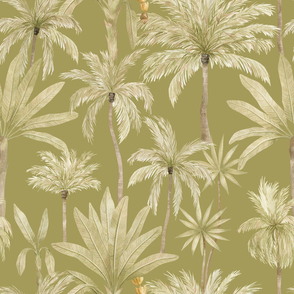 Palm Wallpaper, Tree Wallpaper, Exotic Wallpaper, Pre Paste Wallpaper, Removable Wallpaper