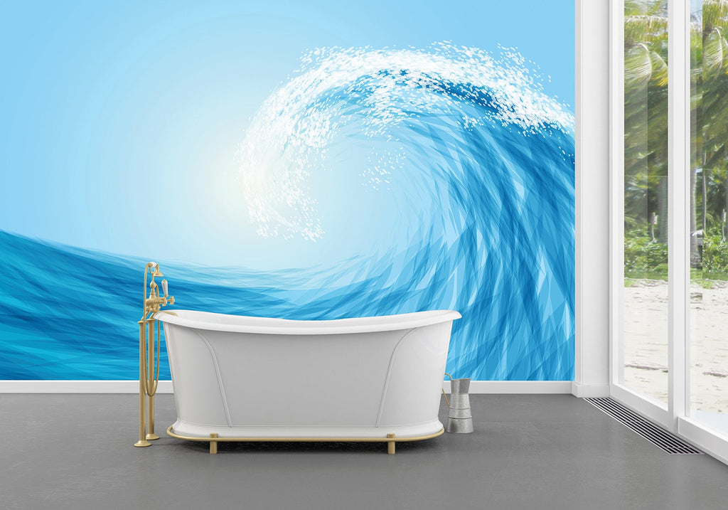 Rip Curl Wave Wallpaper, Abstract Wallpaper, Ocean Wave Wallpaper, Rip Curl Wallpaper, Removable Wallpaper