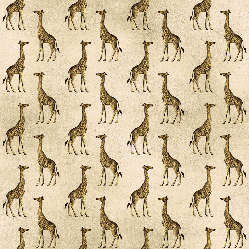 Vintage Giraffe Wallpaper, Pre Paste Wallpaper, Removable Wallpaper, Luxury Wallpaper, Safari Wallpaper, Vintage Wallpaper