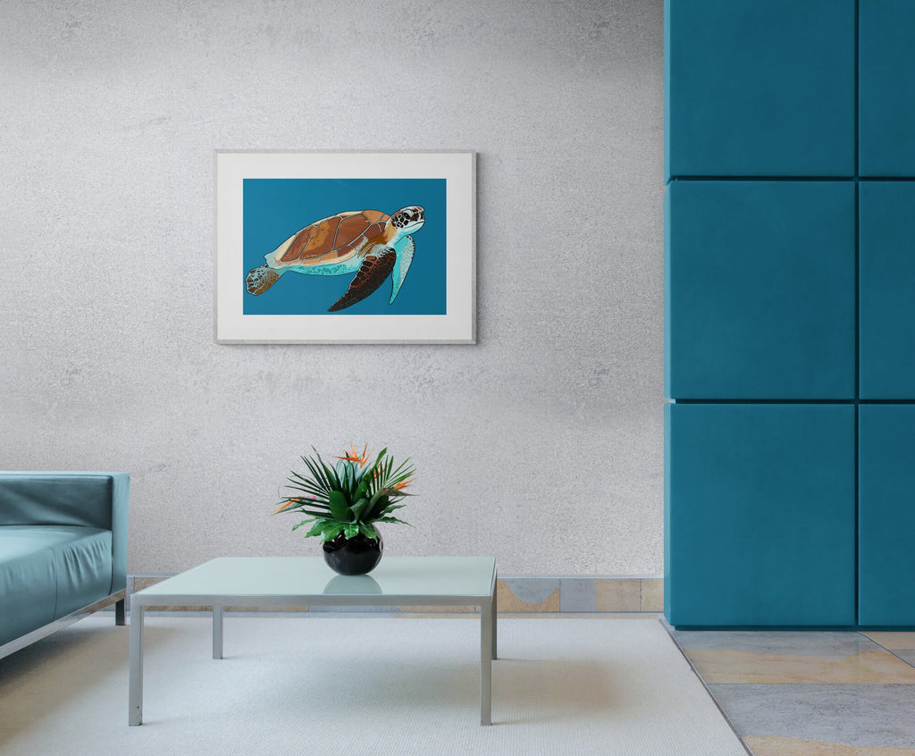 Leatherback Sea Turtle Art Print, Wall Prints, Living Room Art, Luxury Wall Art, Bedroom Art, Kitchen Art, Art Prints, Office Art