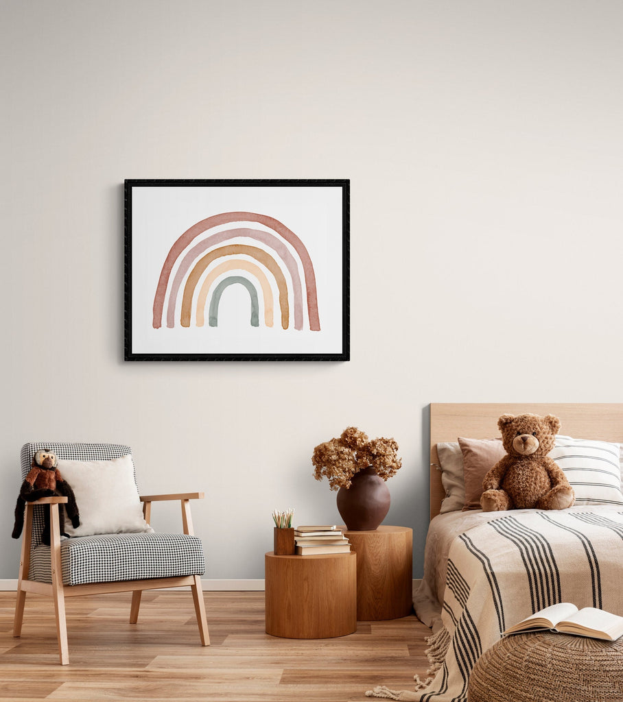 Rainbow Wall Print, Bedroom Wall Prints, Illustrated Wall Art, Bedroom Art, Art Prints, Nursery Wall Art