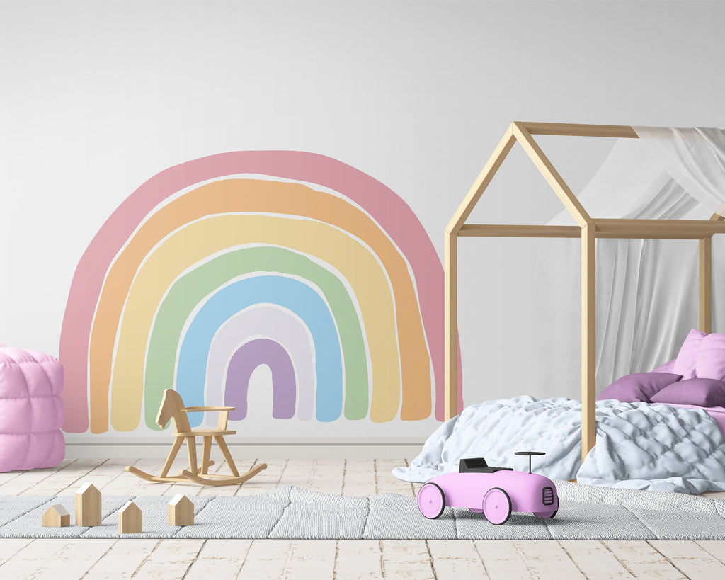 Giant Rainbow Wall Sticker, Bedroom Wall Sticker, Rainbow Decal, Rainbow Wall Art, Nursery Wall Decal