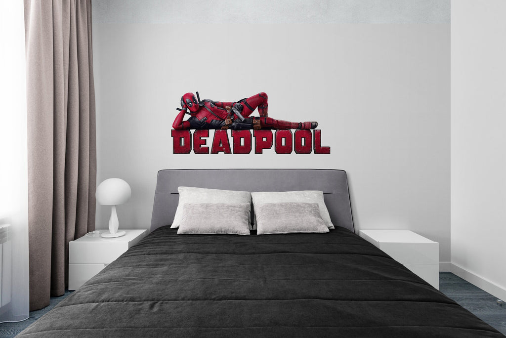 Deadpool Wall Decal, Sticker Mural, Poster, Print, Kids, Boys Bedroom Decor, hero, wall decor, Super, wall sticker, bedroom decals, Marvel